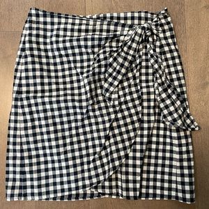 Loft gingham mini skirt